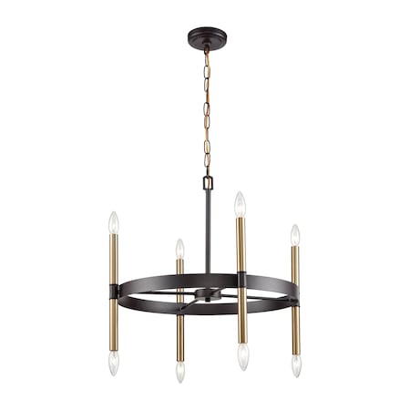 Thomas Notre Dame 6Light Chandelier in Oil Rubbed Bronze and Gold CN260621